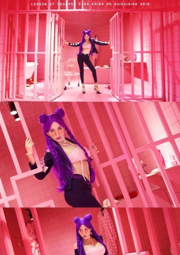 【cos正片】英雄联盟KDA女团 卡莎 coser鬼鬼缨(1)