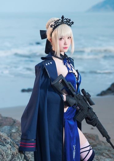 【COS正片】Fate/Grand Order阿尔托利亚Alter泳装三破