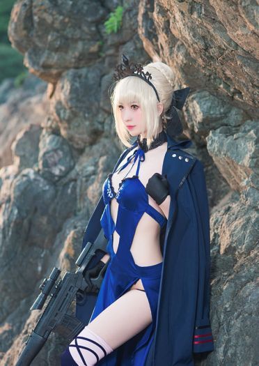 【COS正片】Fate/Grand Order阿尔托利亚Alter泳装三破