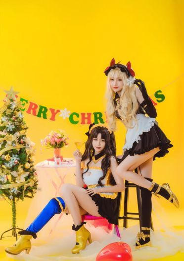 【cos正片】fate,弓凛,枪凛女仆cos