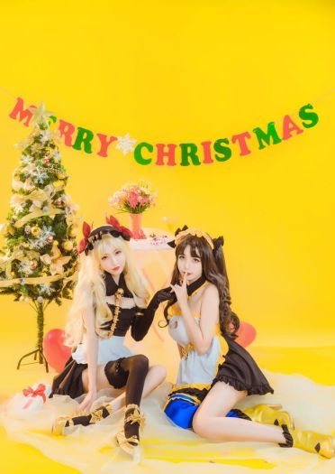 【cos正片】fate,弓凛,枪凛女仆cos