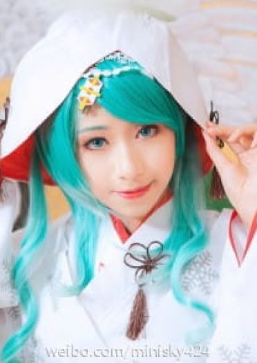 【COS】#雪初音白无垢# MIKU