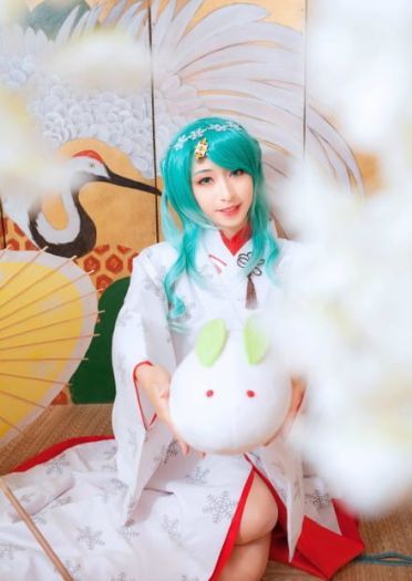【COS】#雪初音白无垢# MIKU