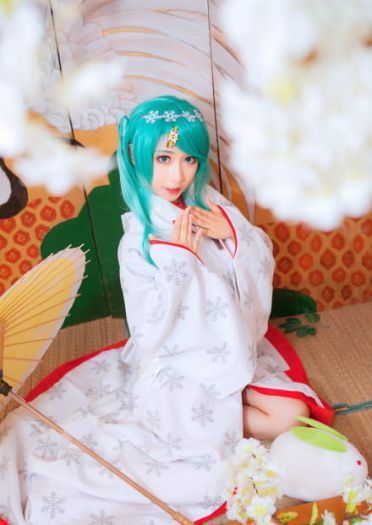 【COS】#雪初音白无垢# MIKU