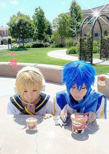 【COS】镜音连与Kaito的冰蕉一日遊