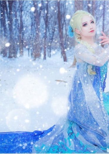 【cos】气质超有超美冰雪奇缘艾尔莎公主cos！