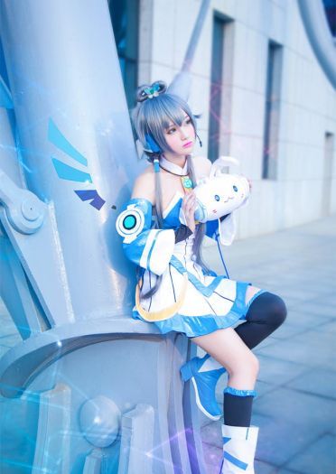 【COS】清凉一夏~蓝色的洛天依(?*?ω?)?