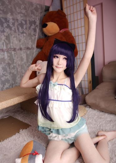 【COS】黑猫酱的清晨（睡衣+黑裙ver.）