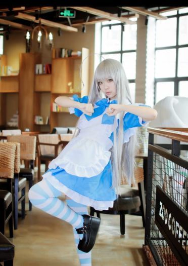 【COS】===潜行吧！奈亚子===蓝白女仆ver.