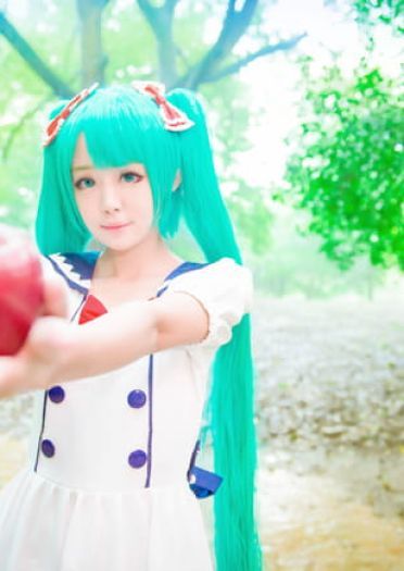 【COS】初音miku诞辰大礼包之超美初音白雪公主