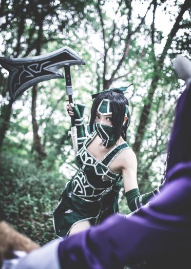 【授权COS】【英雄联盟】===暗影之拳 阿卡丽===哥