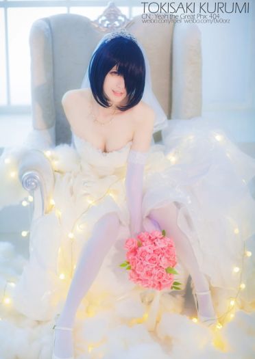 【授权COS】时崎狂三 婚纱ver.