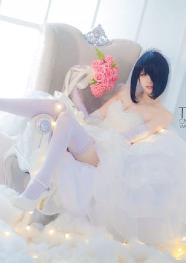 【授权COS】时崎狂三 婚纱ver.