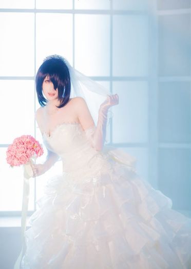 【授权COS】时崎狂三 婚纱ver.
