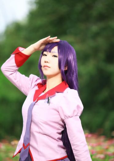 制服cos 化物语 战场原黑仪荡漾 制服威武