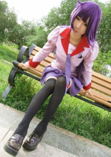 制服cos 化物语 战场原黑仪荡漾 制服威武