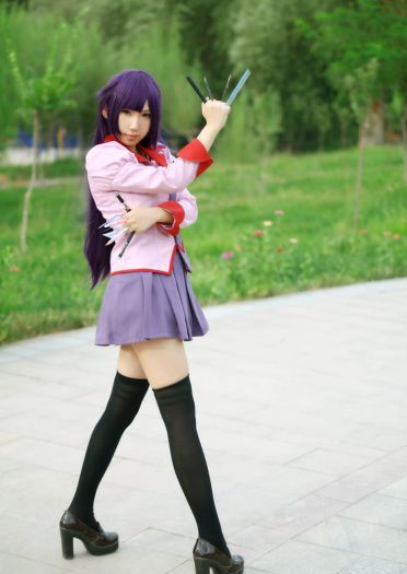 制服cos 化物语 战场原黑仪荡漾 制服威武