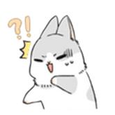 呆萌萌的扒着 灰兔子表情包