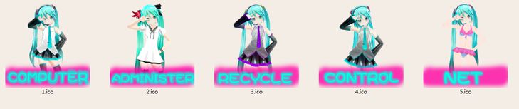 【win7主题】3D萌萌哒miku酱win7电脑主题