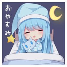 Sticker of the slant eyes & cat girl 表情包