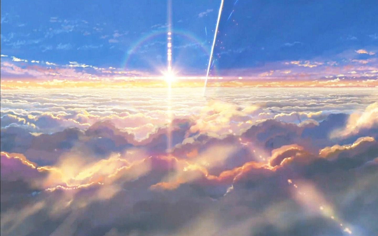 动漫天空美图：仰望约定之地