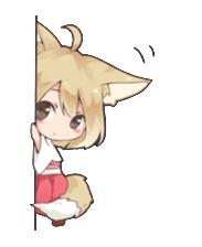 日系表情包 萌萌哒和服狐狸女孩