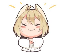 日系表情包 萌萌哒和服狐狸女孩