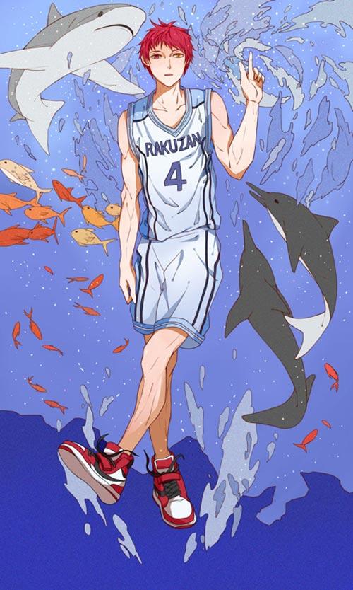 黑子篮球 奇迹的世代 同人手绘手机壁纸