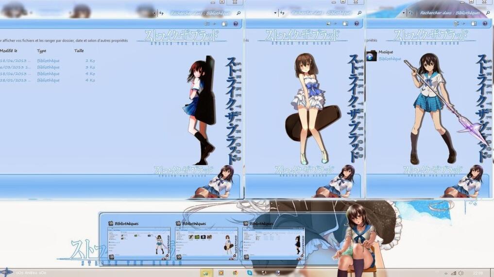 剑巫姬柊雪菜 噬血狂袭v2 win7主题