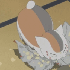 圆鼓鼓 肥嘟嘟 夏目友人帐猫咪老师GIF表情包