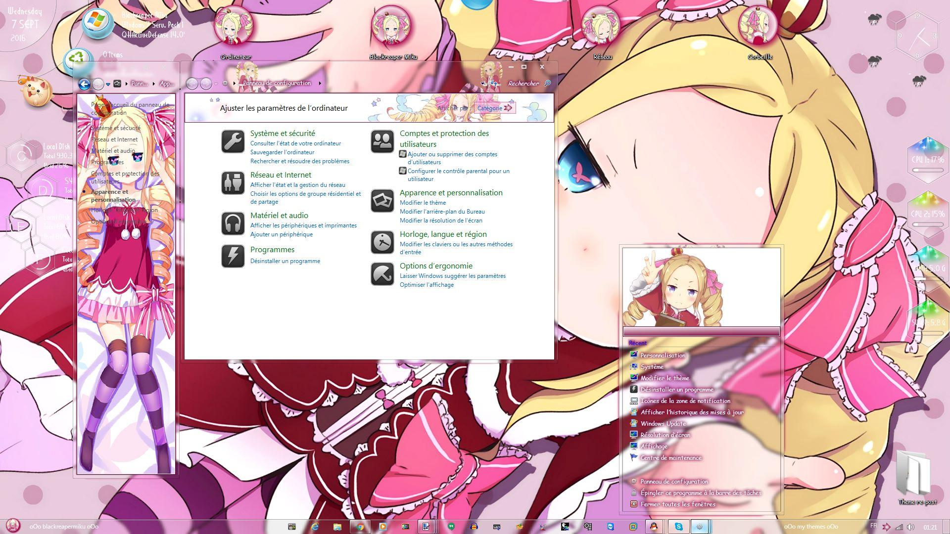 双卷马尾惹人妖精 碧翠丝 从零开始 win7主题