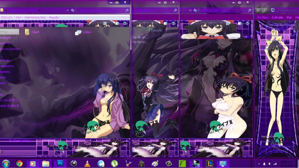 天然呆夜刀神十香 约会大作战 win7主题