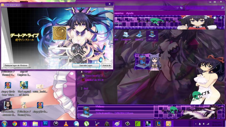 天然呆夜刀神十香 约会大作战 win7主题