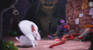 爱宠大机密 贱萌小白兔 GIF表情包