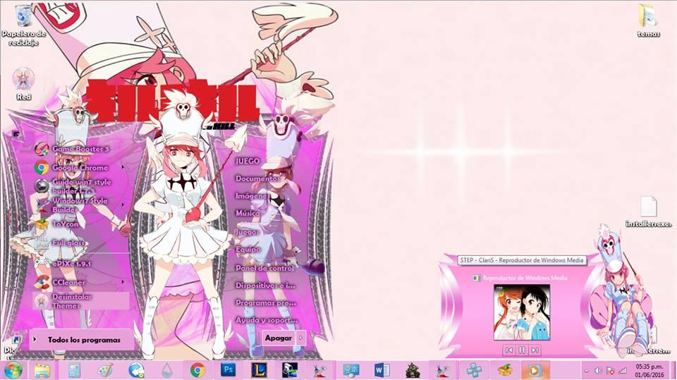 热血的斩服少女 蛇崩乃音 win7主题