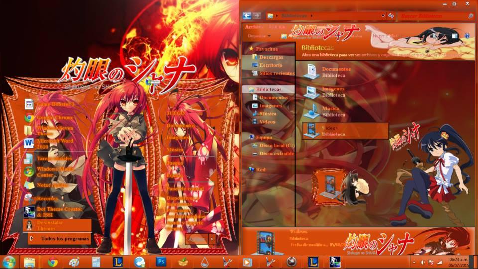 红色烈焰 灼眼的夏娜 win7主题