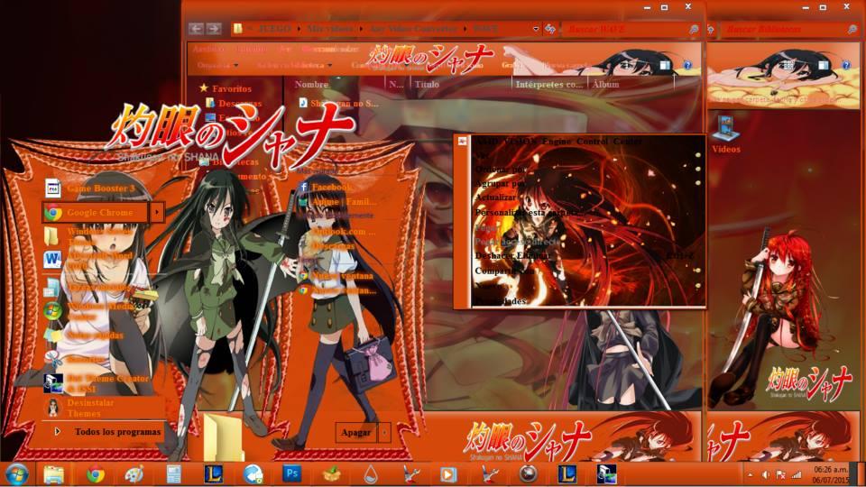 红色烈焰 灼眼的夏娜 win7主题