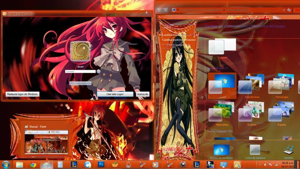 红色烈焰 灼眼的夏娜 win7主题