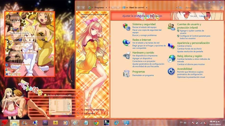 露出度比较高的樱花庄的宠物女孩 win7主题