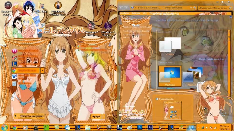 超完美大小姐 加贺香子 金色时光 win7主题