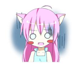 粉色萝莉猫耳娘 Nekoko 表情包