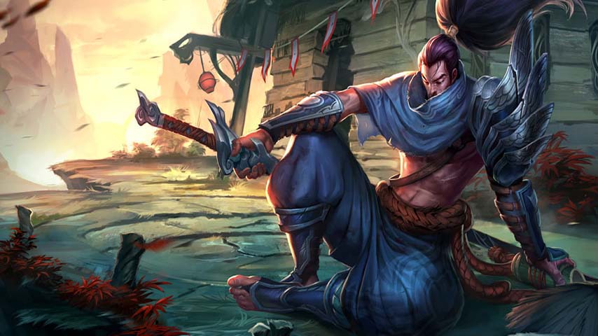 LOL疾风剑豪壁纸 以血为墨的男人