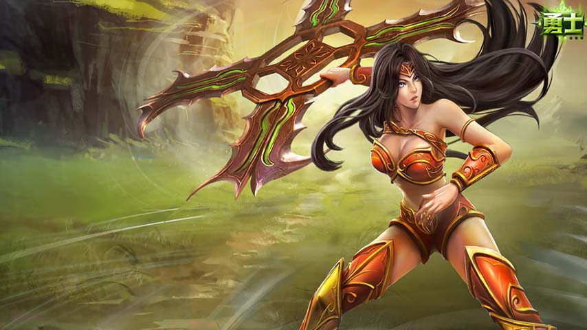 lol战争女神希维尔动漫游戏电脑壁纸