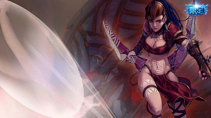 lol战争女神希维尔动漫游戏电脑壁纸