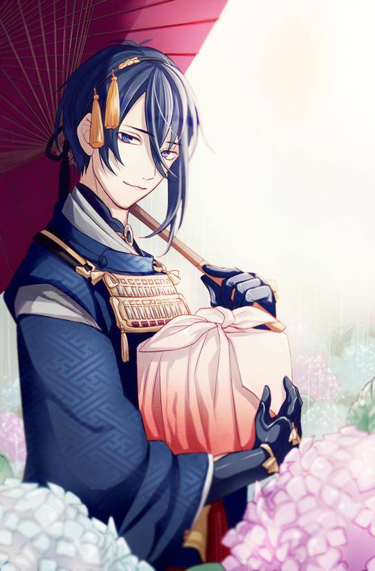 刀剑乱舞和风美男 三日月宗近手机壁纸(1)