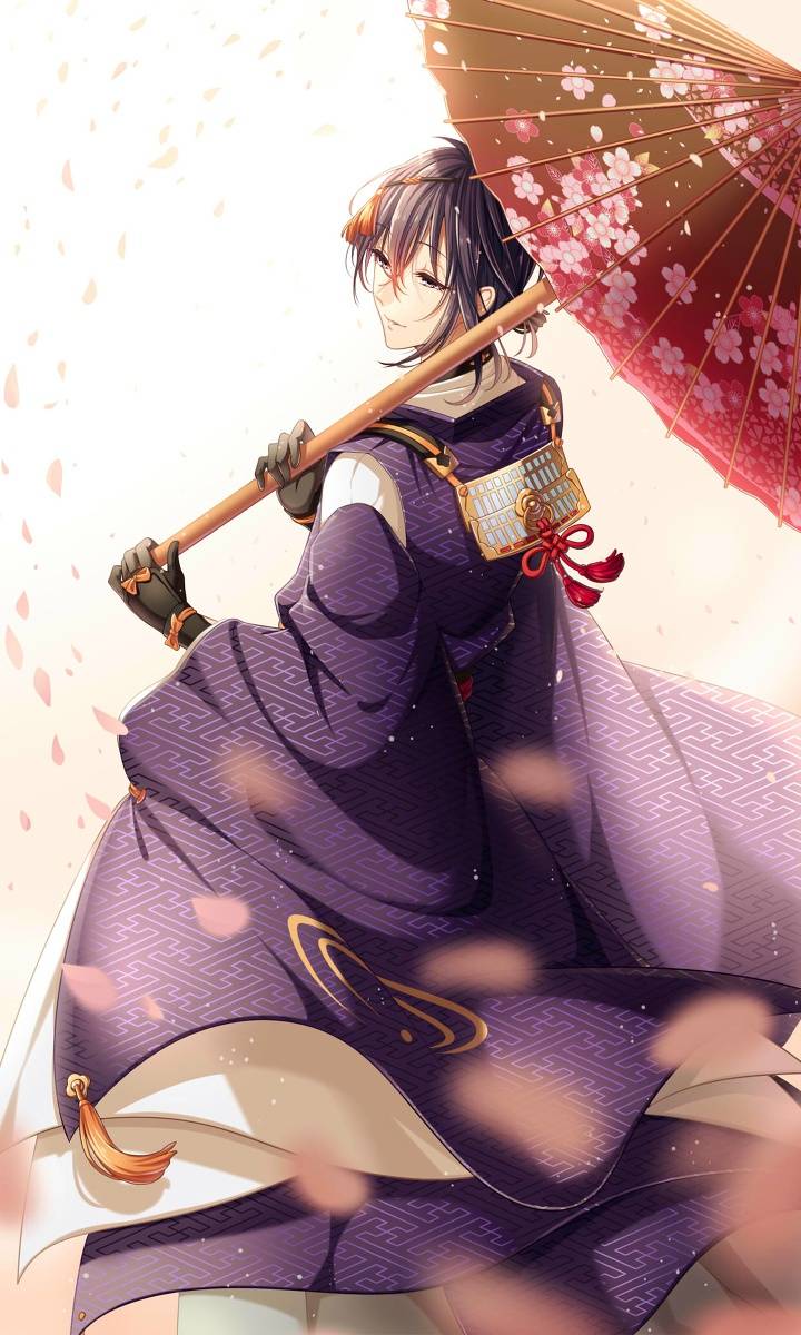 刀剑乱舞和风美男 三日月宗近手机壁纸(1)