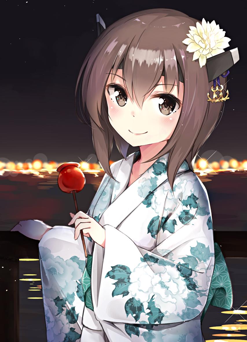 秀色可餐的动漫和服美少女手机壁纸