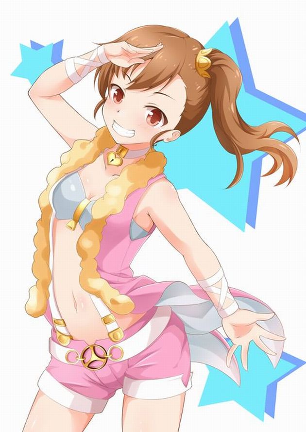 穿迷你小短裤二次元元美少女手机壁纸