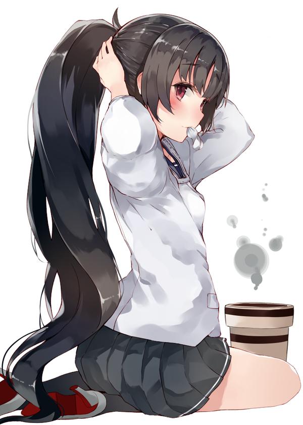 动漫马尾辫少女的高清手机壁纸