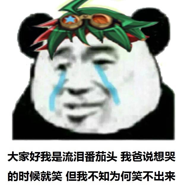 流泪熊猫头qq微信聊天表情包